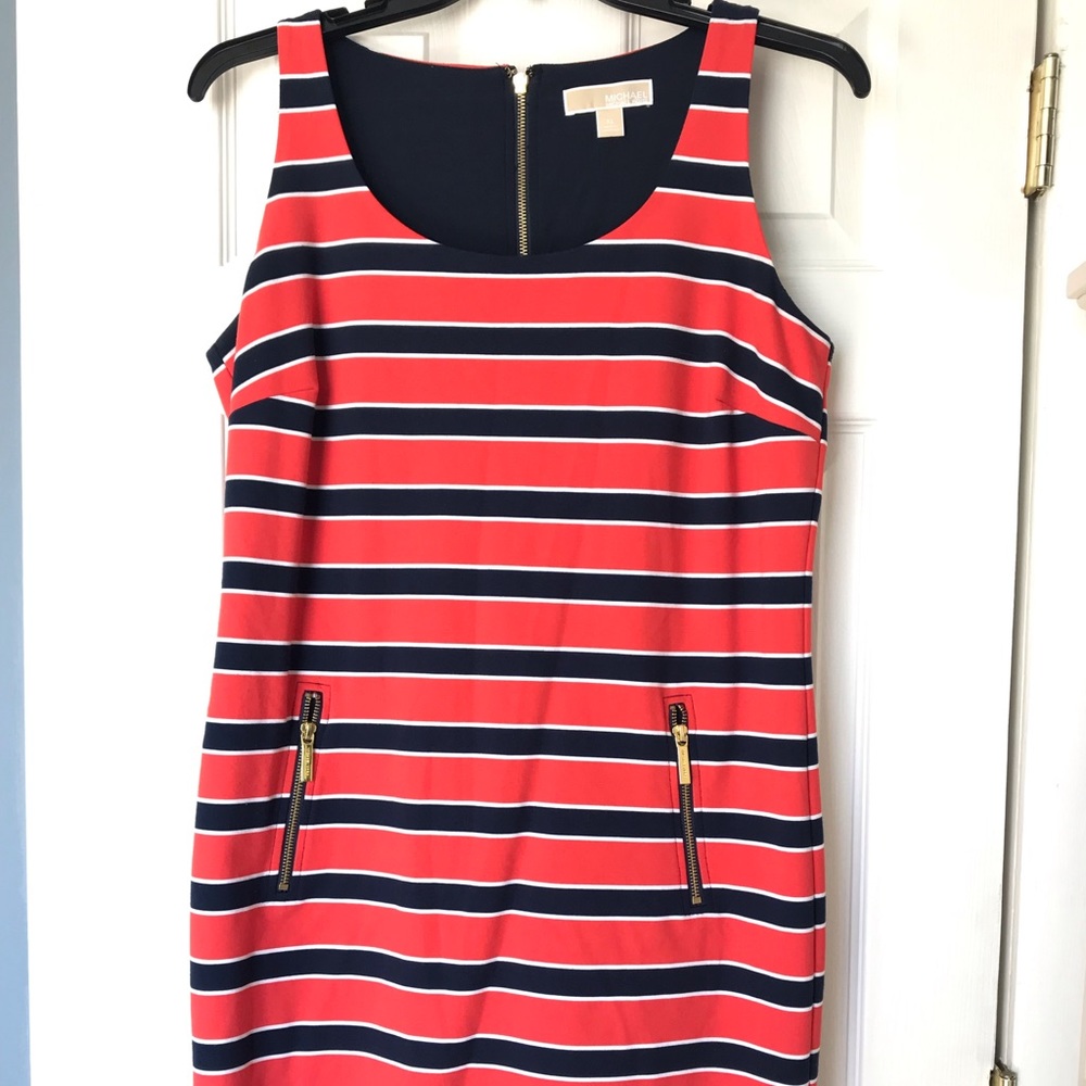 MICHAEL Michael Kors Striped Sleeveless Dress